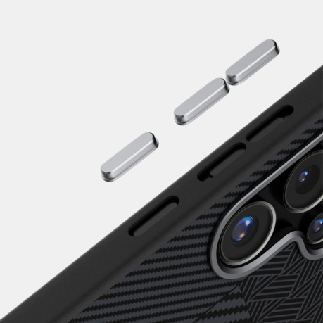 Ультратонкий чохол ABEEL 6D Micro Relief MagSafe Magnetic  для Samsung Galaxy S25 Ultra 5G - Carbon Fiber Black