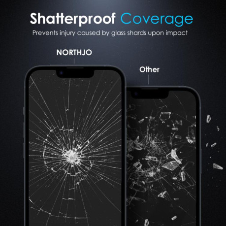 Захисне скло NORTHJO A++ 0 3mm 28 Degree Privacy Screen Tempered Glass для iPhone 16e - чорне
