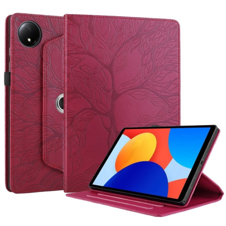Чохол-книжка Tree Life Embossed Rotation Leather для Xiaomi Redmi Pad SE 8.7 4G - червоний