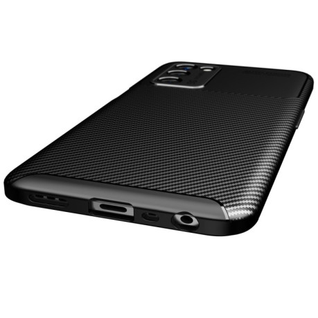 Ударозащитный чехол HMC Carbon Fiber Texture на OPPO A55 5G - черный