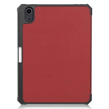 Чохол-книжка Custer Pattern Pure Color на iPad mini 6 – винно-червоний