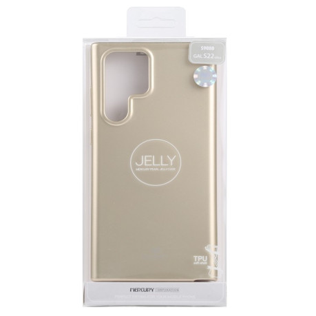 Противоударный чехол MERCURY GOOSPERY PEARL JELLY для Samsung Galaxy S22 Ultra 5G - золотой