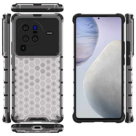 Чохол протиударний Honeycomb на Vivo X80 Pro 5G - білий