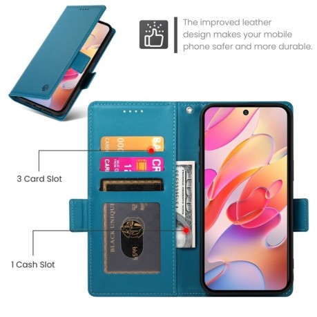 Чохол-книжка Side Buckle Magnetic Frosted Leather  для Samsung Galaxy A26 5G - синій