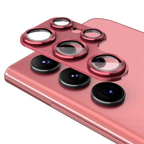 Захисне скло на камеру ENKAY 9H Aluminium для Samsung Galaxy S23 Ultra - червоне