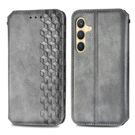 Чохол-книжка Cubic Grid для Samsung Galaxy S25+ 5G - сірий