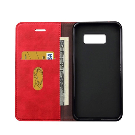 Кожаный чехол-книжка Retro Crazy Horse Texture для Samsung Galaxy S10+Plus - красный
