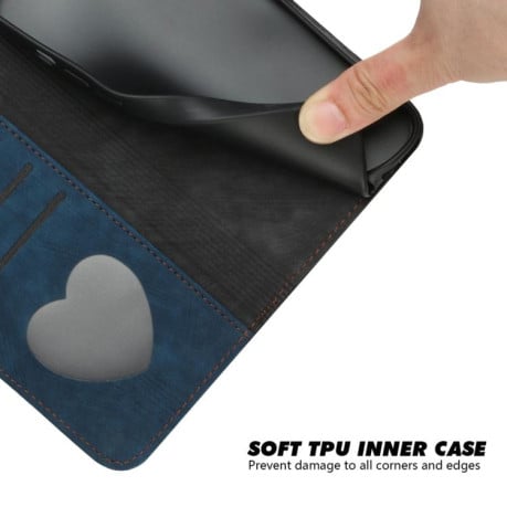 Чохол-книжка Side Buckle Double Fold Hand Strap Leather для Xiaomi Poco F7 - синій