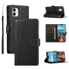 Чохол-книжка протиударна PU Genuine Leather Texture Embossed Line для Samsung Galaxy A05 - чорний