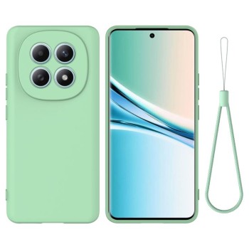 Силиконовый чехол Solid Color Liquid Silicone для Xiaomi Poco M8 5G — зелёный