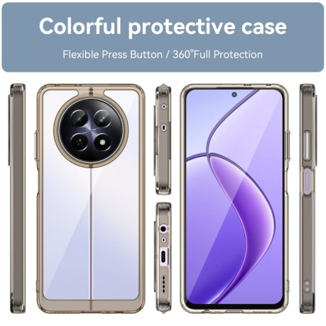 Протиударний чохол Colorful Acrylic Series для Realme 13 5G/12 5G/12X 5G - прозоро-сірий