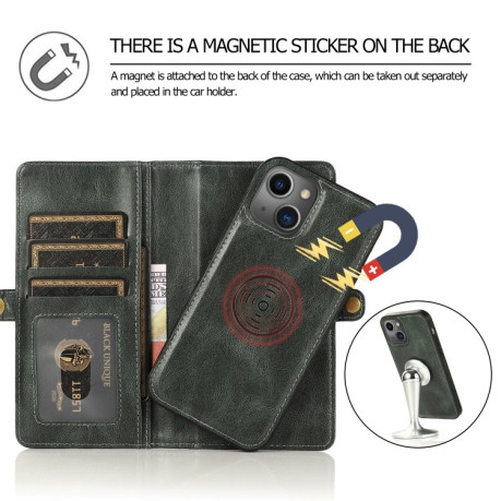 Чохол-книга Strong Magnetic Detachable для iPhone 14/13 - зелений