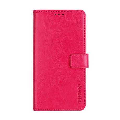 Чехол-книжка idewei Crazy Horse Texture для Xiaomi Redmi Note 11 Pro 5G (China)/11 Pro+- пурпурно-красный