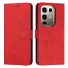 Чохол-книжка в стилі Retro м'яке покриття Skin Feel серія Amile на Infinix Note 50 4G / 50 Pro 4G - червоний