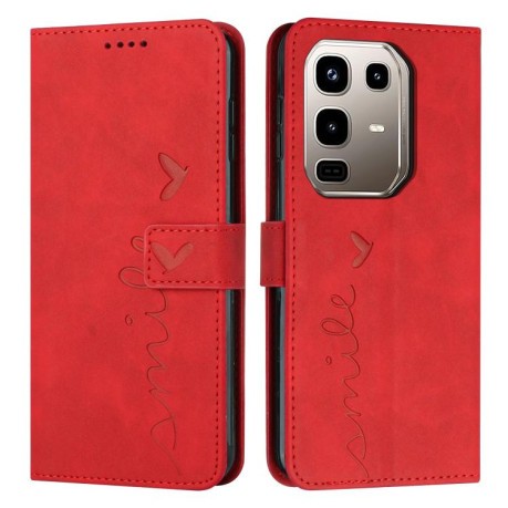 Чехол-книжка Retro Skin Feel Amile для Infinix Note 50 4G / 50 Pro 4G - красный