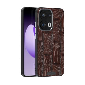 Ультратонкий чехол ABEEL 6D Micro Relief MagSafe Magnetic на OPPO Reno13 Pro - коричневый