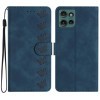 Чохол-книжка Seven Butterflies Embossed Leather для Motorola Edge 50 5G - синій
