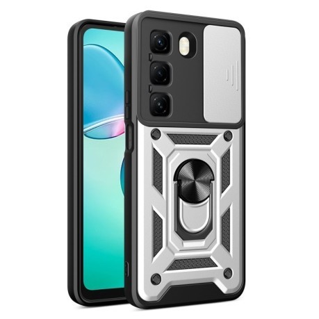 Протиударний чохол Sliding Camshield для Infinix Hot 50 4G - сріблястий