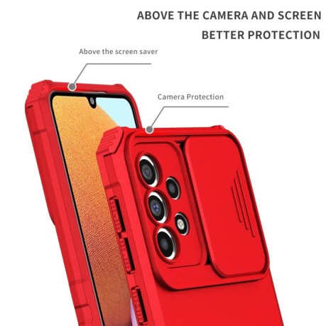 Противоударный чехол Stereoscopic Holder для Samsung Galaxy A33 5G - красный