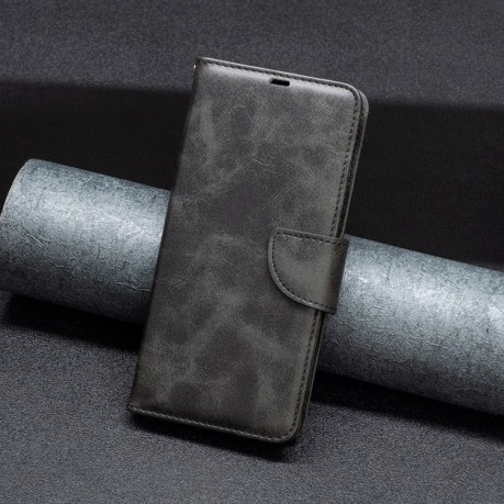 Чехол-книжка Lambskin Texture Pure Color для Xiaomi Redmi Note 14 5G/Poco M7 Pro 5G - черный