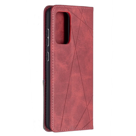 Чехол-книжка Rhombus Texture на Samsung Galaxy A72 - красный