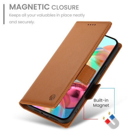Чохол-книжка Side Buckle Magnetic Frosted Leather для Google Pixel 9a - коричневий