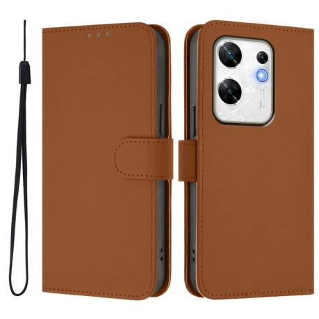 Чехол-книжка Skin Feel Solid Color Leather для Infinix Zero 30 4G - коричневый