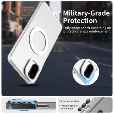 Противоударный чехол Candy Magsafe PC Hybrid TPU для Samsung Galaxy A07 4G - белый