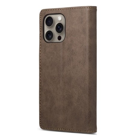 Чехол-книжка Business Solid Color Magnetic RFID Leather на iPhone 16 Pro Max - коричневый