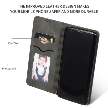 Чохол-книга Retro Skin Feel Business Magnetic Samsung Galaxy S9 Plus - темно-сірий