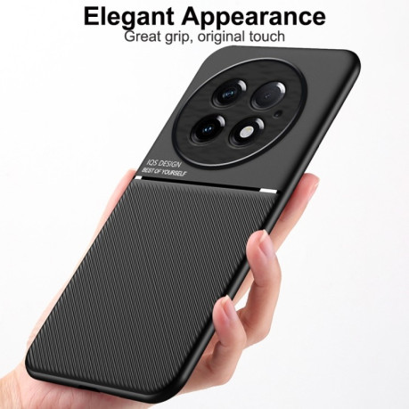 Противоударный чехол Tilt Strip Grain на OnePlus 13 - зеленый