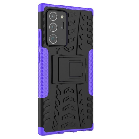 Противоударный чехол Tire Texture на Samsung Galaxy Note 20 Ultra - фиолетовый