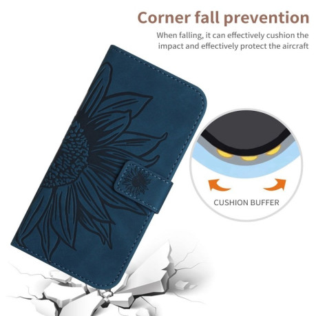 Чехол-книжка Skin Feel Sun Flower для OnePlus 12R 5G Global - синий