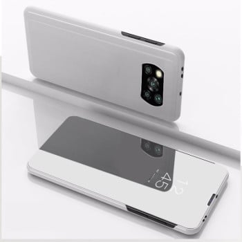 Чохол-книжка Clear View на Xiaomi Poco X3 / Poco X3 Pro - сріблястий