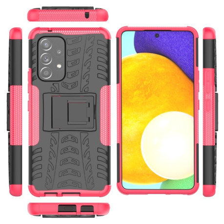Противоударный чехол Tire Texture на Samsung Galaxy A53 5G - розовый