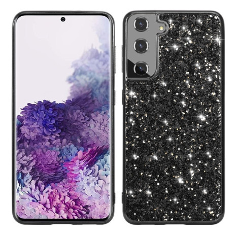 Ударозащитный чехол Glittery Powder на Samsung Galaxy S22 Ultra 5G - черный