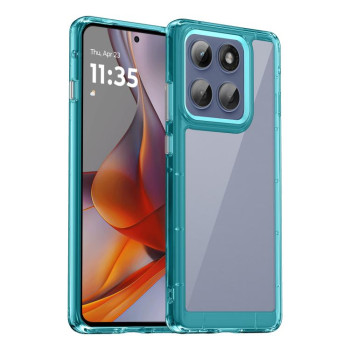 Протиударний чохол Colorful Acrylic Series із кольоровою силіконовою боковиною на Xiaomi Motorola Edge 60 Pro - синій