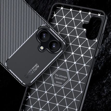 Ударозахисний чохол HMC Carbon Fiber Texture для Samsung Galaxy A06 4G - чорний