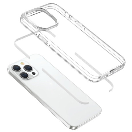 Противоударный чехол Two-color Shockproof для iPhone 15 Pro Max-прозрачно-белый