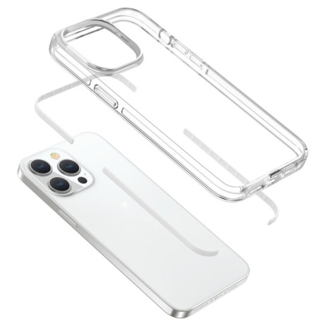 Протиударний чохол Two-color Shockproof для iPhone 15 Pro-прозоро-білий