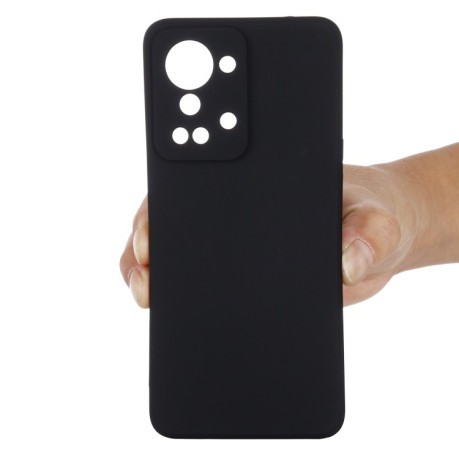 Силиконовый чехол Solid Color Liquid Silicone на OnePlus Nord 2T - черный