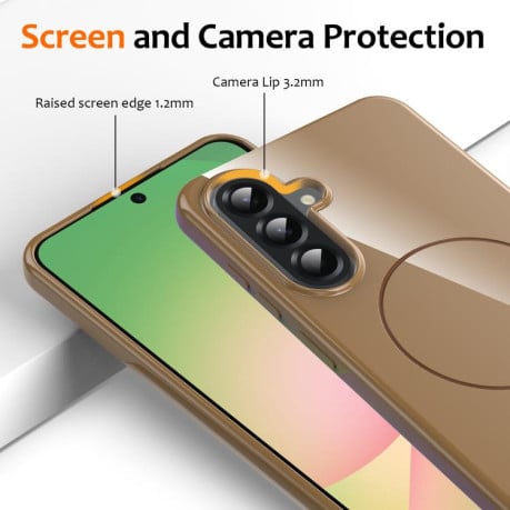 Чохол Glossy TPU Shockproof з MagSafe на Samsung Galaxy A17 5G/4G - золотий