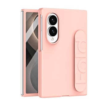 Чехол Skin Elastic Wrist Grip Back Cover на Galaxy Fold8 5G — розовый