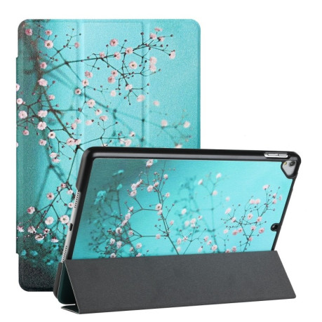 Чехол-книжка Silk Texture Colored Drawing Pattern для iPad 10.2 2021/2020/2019 - Plum Blossom