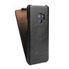 Кожаный флип чехол Fierre Shann Retro Oil Wax Texture на Samsung Galaxy S9 -черный