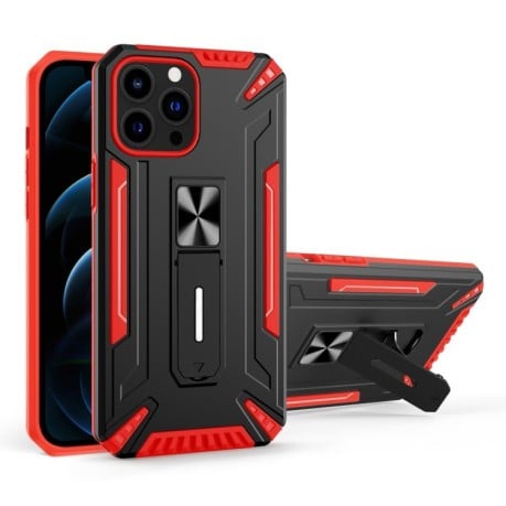 Противоударный чехол War-god Armor для iPhone 13 Pro Max - черно-красный