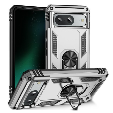 Противоударный чехол HMC 360 Degree Rotating Holder на Google Pixel 8a - серебристый