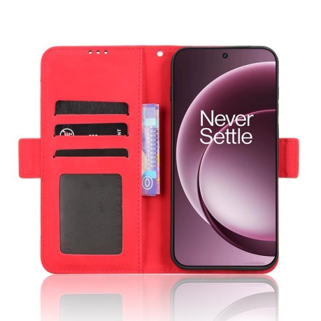 Чохол-книжка Skin Feel Calf на OnePlus 15 — червоний