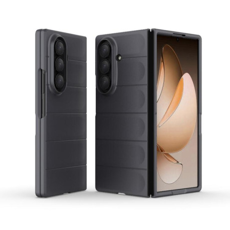 Силіконовий чохол Magic Flannel для Samsung Galaxy Fold 7 5G - темно-сірий