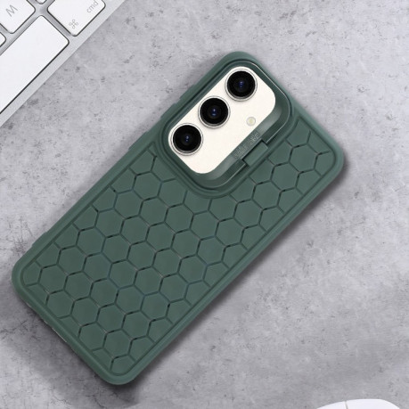 Противоударный чехол Honeycomb Radiating Holder TPU для Samsung Galaxy A35 5G - зеленый
